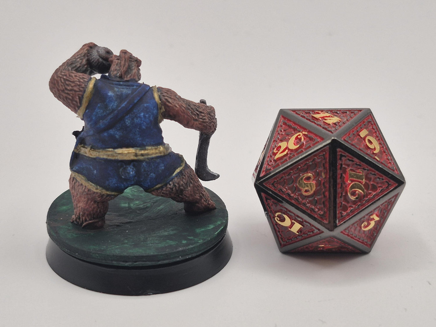 Pandakin Warrior Figurine: Regal Blue & Gold