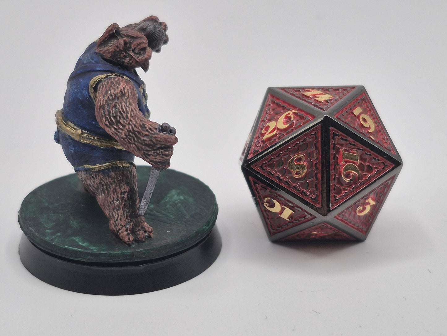 Pandakin Warrior Figurine: Regal Blue & Gold