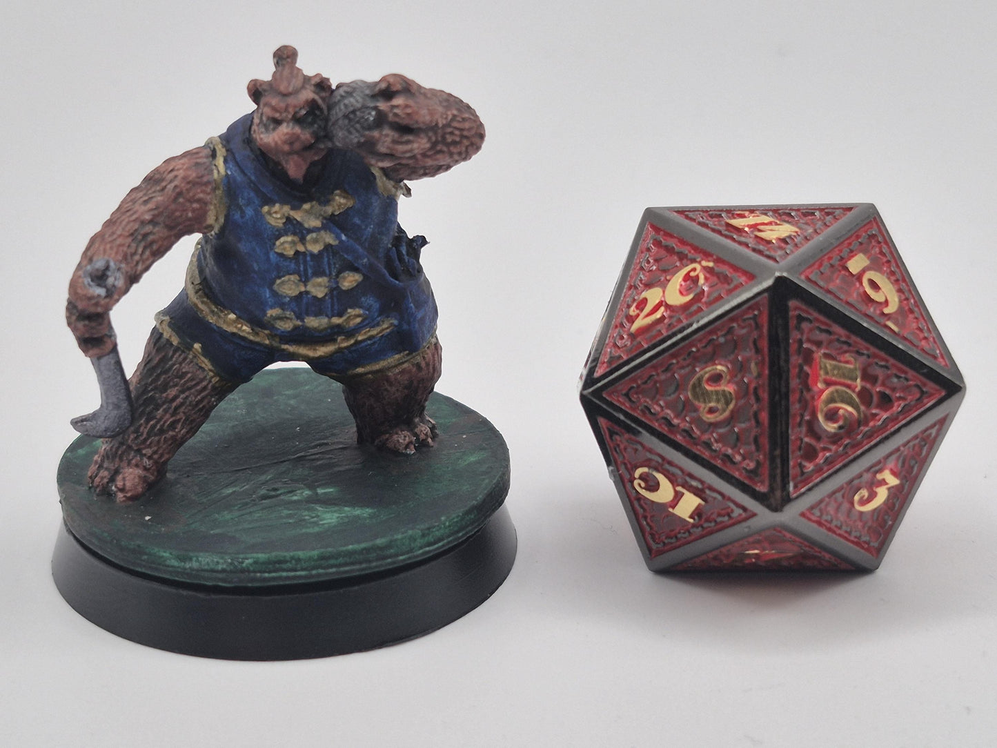 Pandakin Warrior Figurine: Regal Blue & Gold