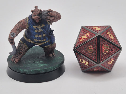 Pandakin Warrior Figurine: Regal Blue & Gold