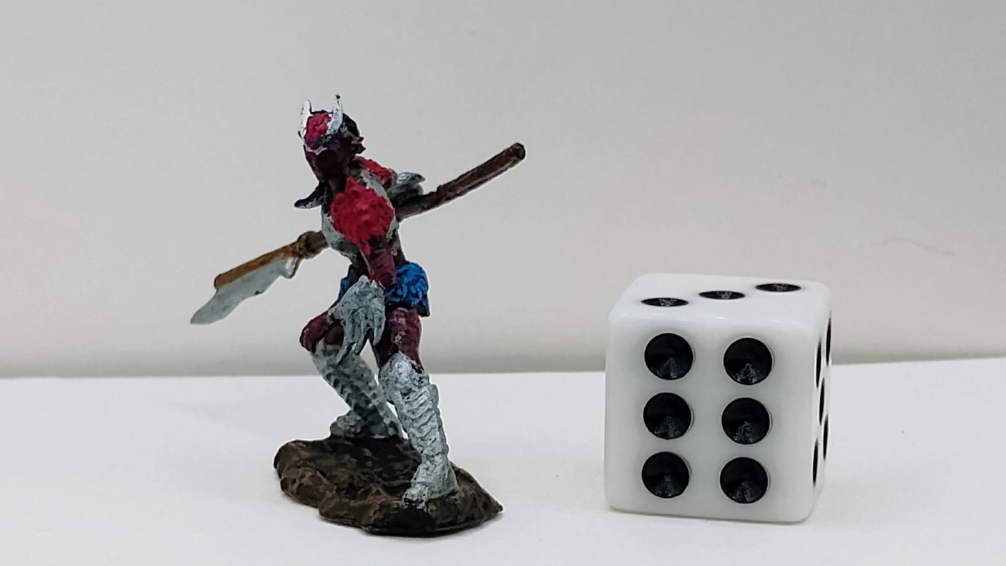 Tiefling Fighter Art Print: Fantasy Illustration