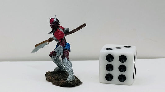 Tiefling Fighter Art Print: Fantasy Illustration