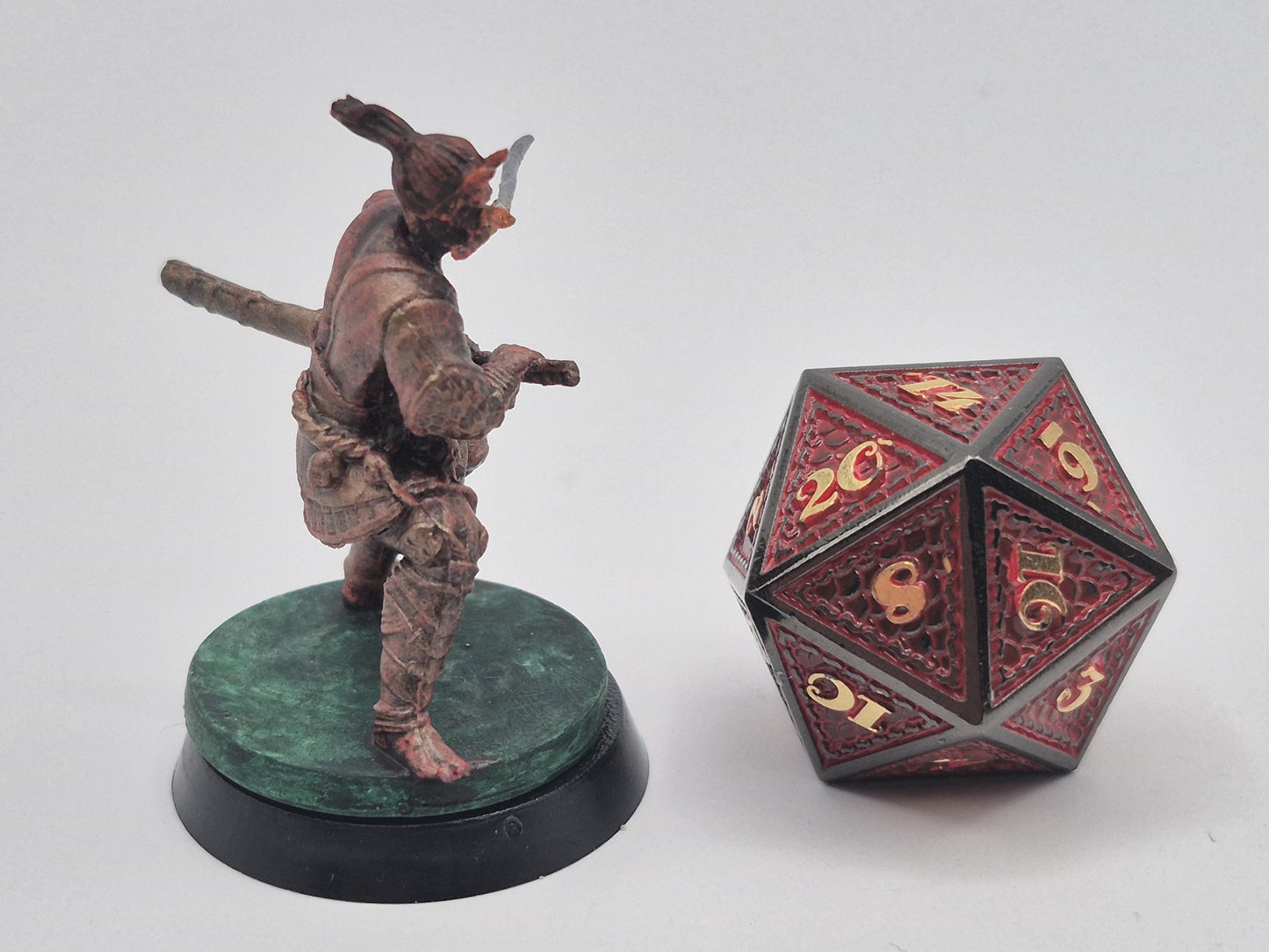 Tiefling Samurai Art Print: Fantasy Warrior