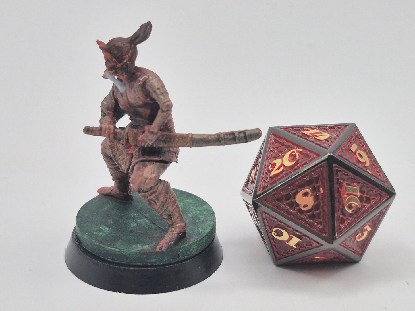 Tiefling Samurai Art Print: Fantasy Warrior