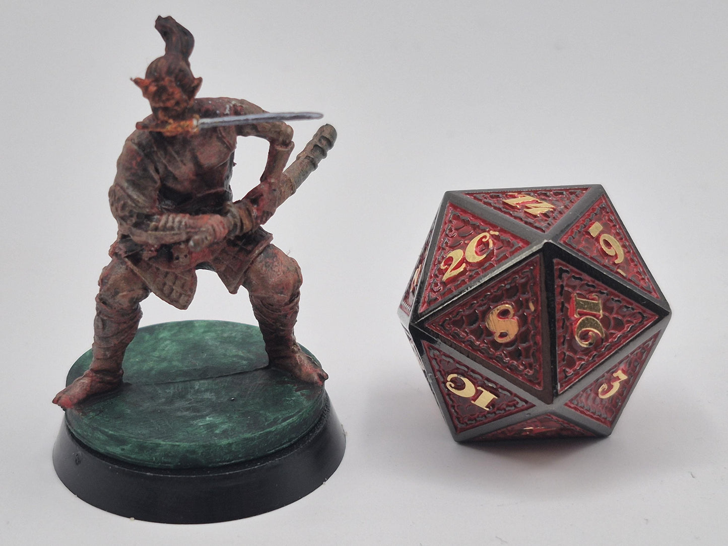 Tiefling Samurai Art Print: Fantasy Warrior