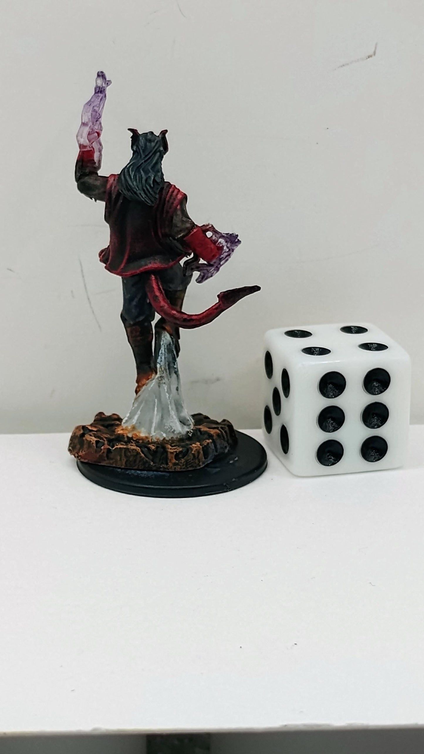 Tiefling Sorcerer Art Print: Violet Flames, Infernal Confidence