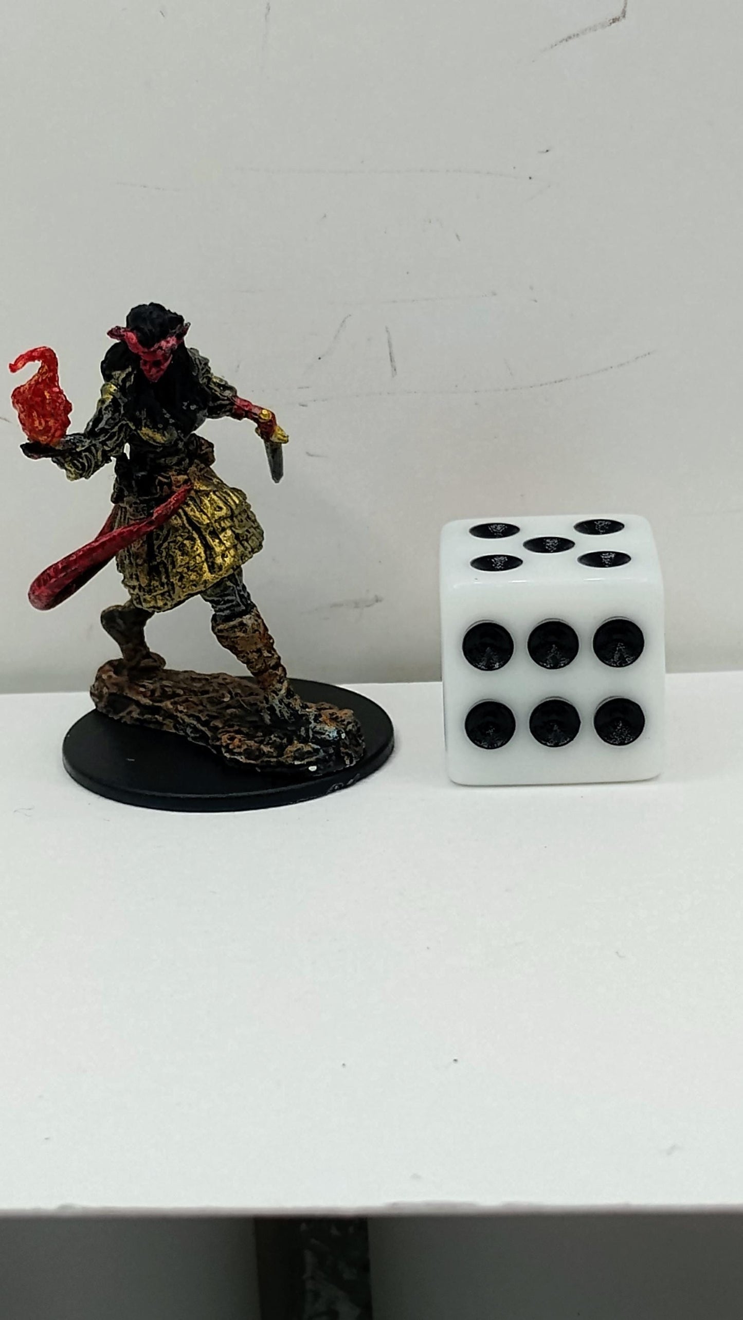 Tiefling Sorcerer Art Print: Crimson Flame D&D Illustration