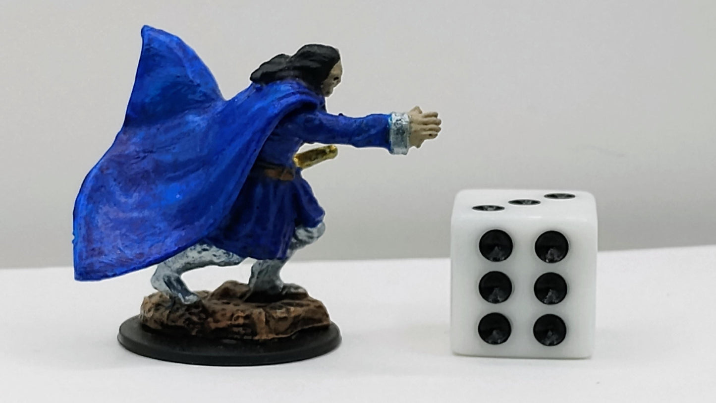 Vampire Art Print: Predatory Male, Cobalt Cloak