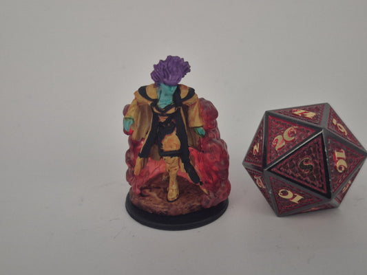 Tiefling Sorcerer Art Print: Crimson Flame, Violet Hair