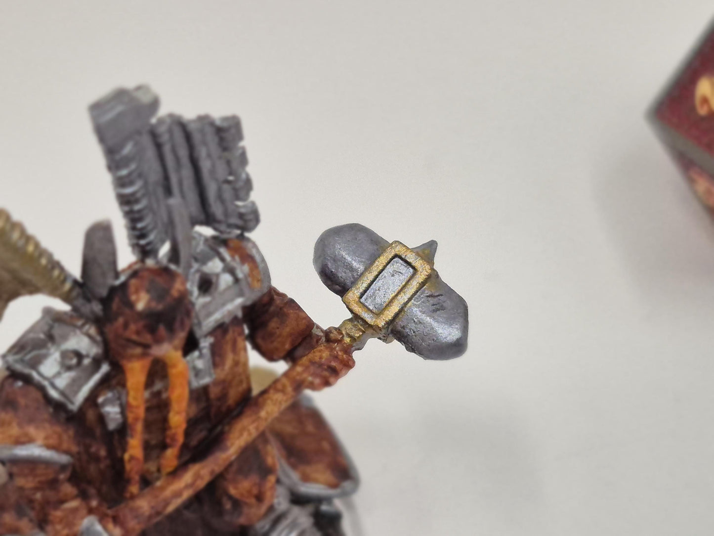 Dwarf Paladin Miniature with Warhammer, Tabletop RPG Figure
