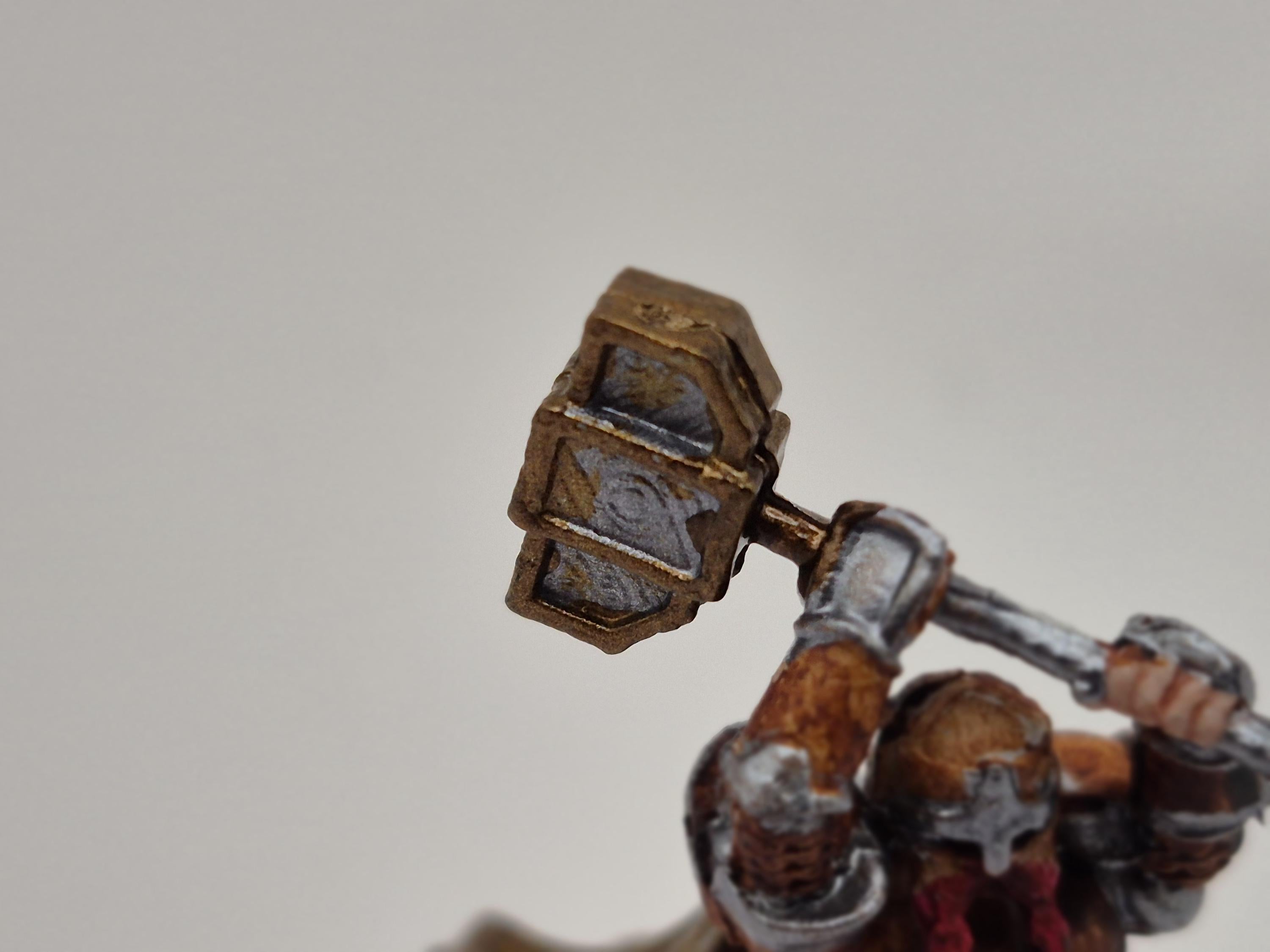 Dwarf Paladin Miniature: Holy Warrior with Hammer