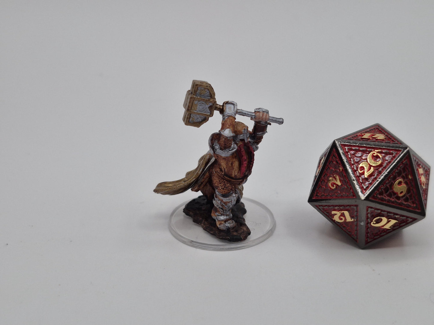 Dwarf Paladin Miniature: Holy Warrior with Hammer