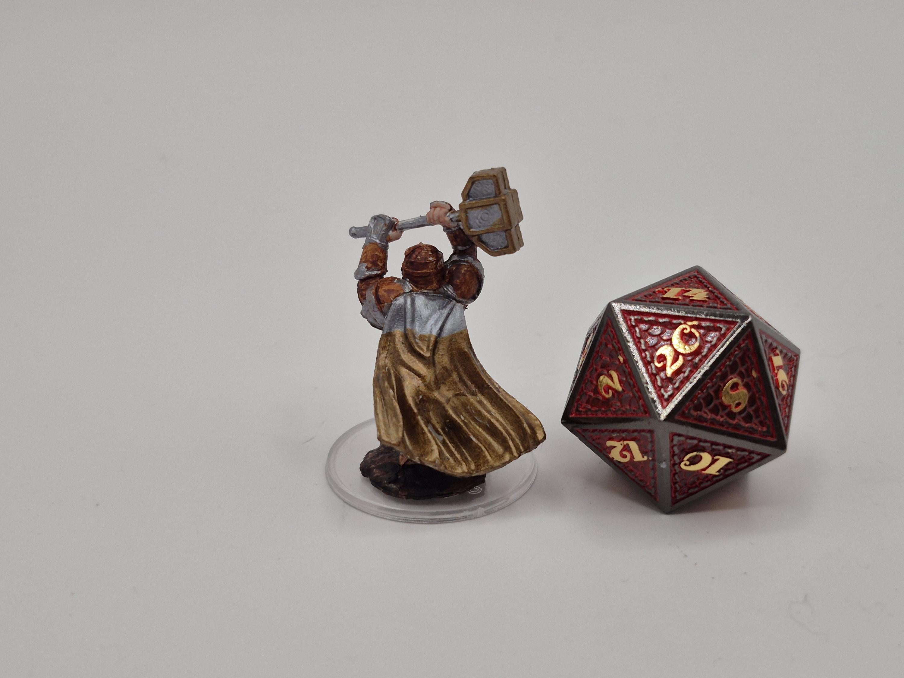 Dwarf Paladin Miniature: Holy Warrior with Hammer