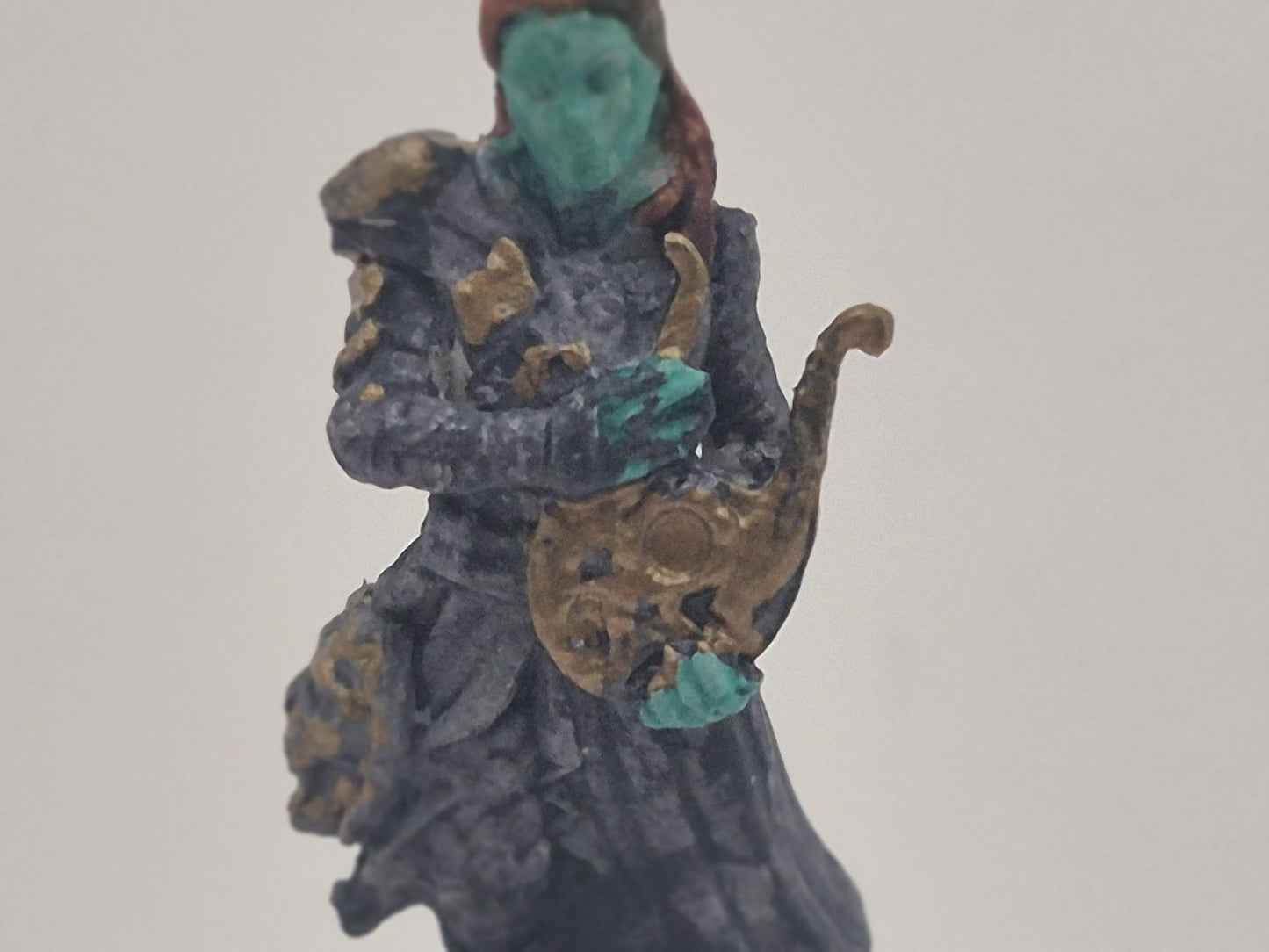 Yuan-Ti Adventurer Miniature: Serpentine Warrior with Golden Instrument