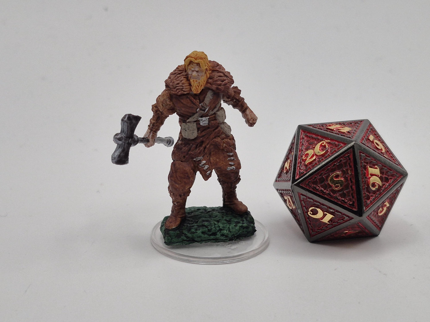 Human Barbarian Miniature: Double-Headed Axe, Fury of the Battlefield