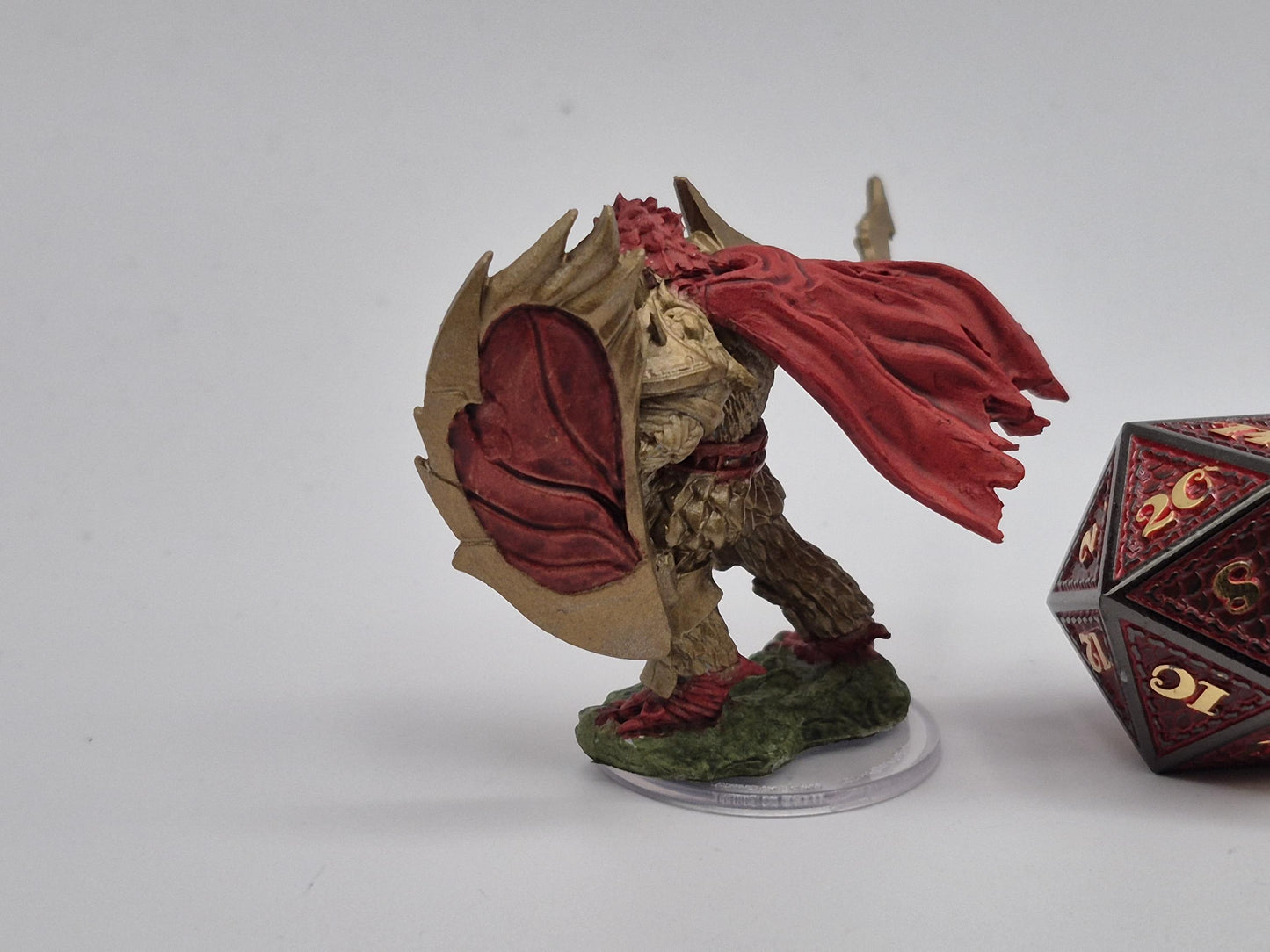 Golden Armor Dragonborn Fighter Miniature