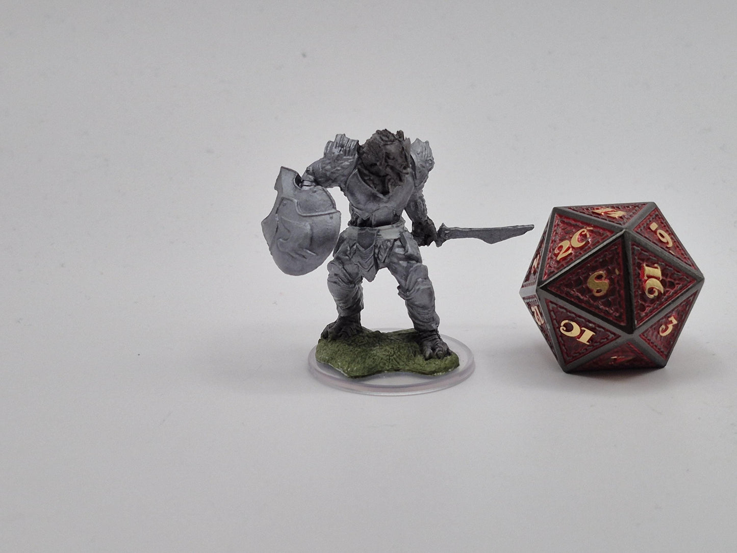 Dragonborn Fighter Miniature, Steel Clad Warrior