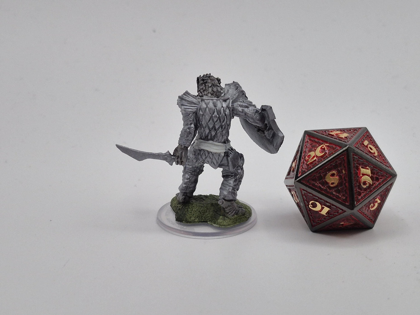Dragonborn Fighter Miniature, Steel Clad Warrior