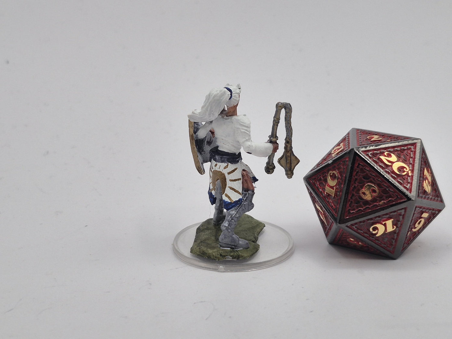 Kalashtar Cleric Miniature: Divine White & Gold
