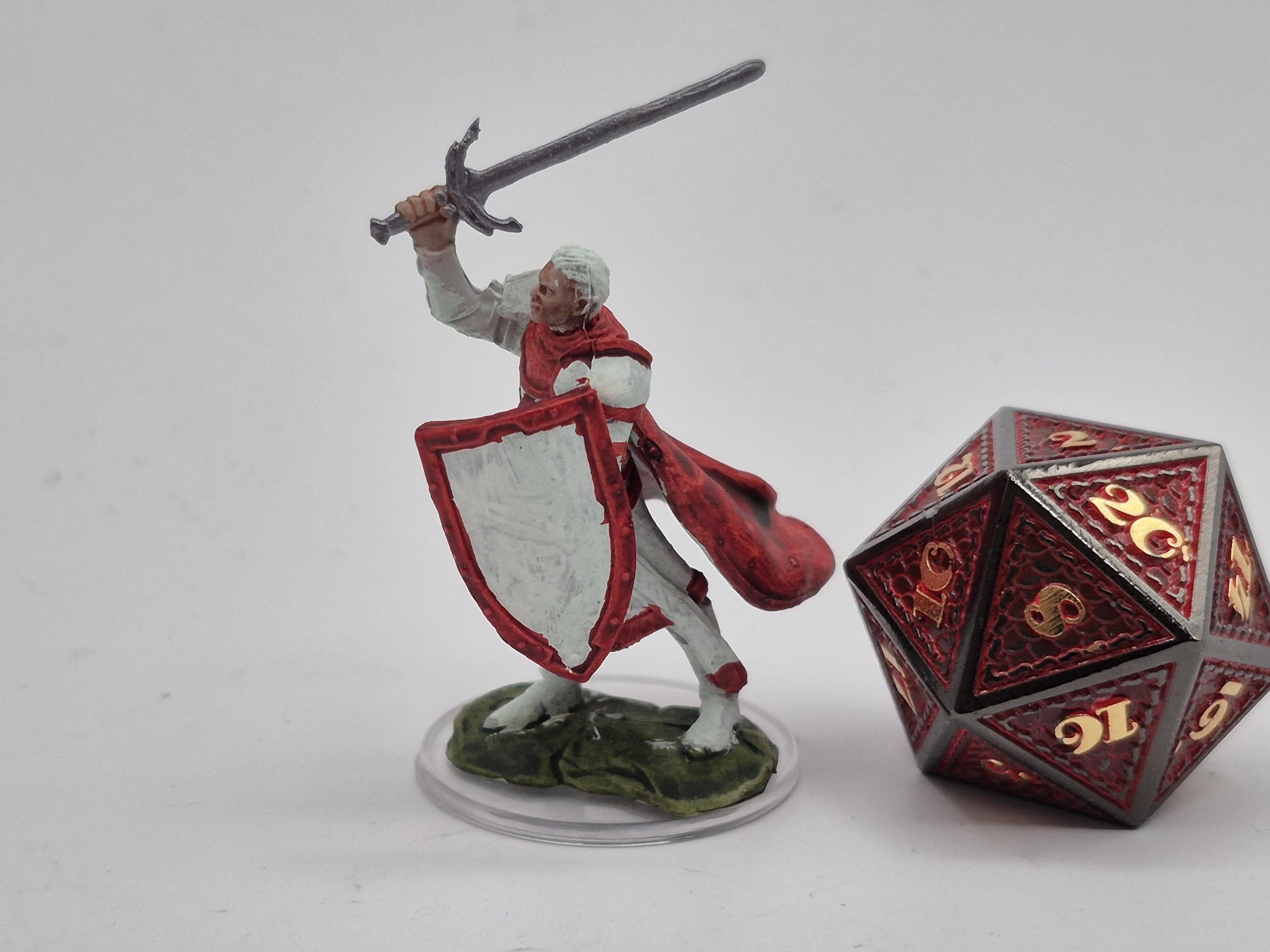 Half-Elf Paladin: White & Crimson Warrior