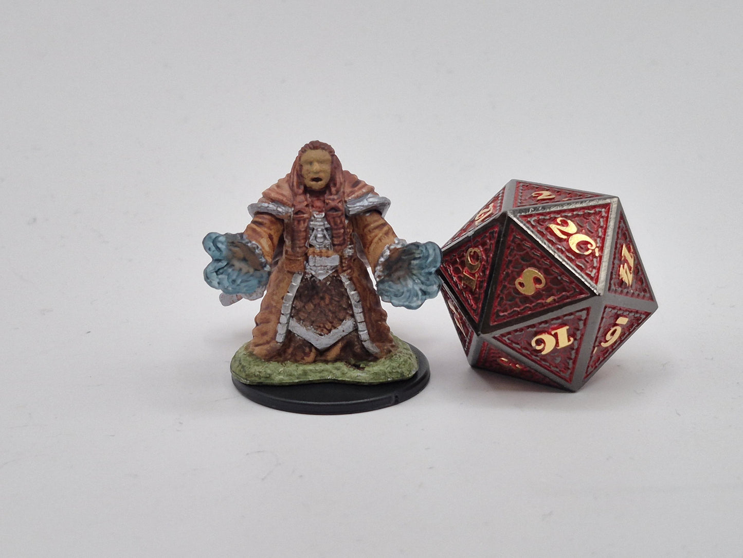 Dwarf Cleric Miniature - Silvered Armor