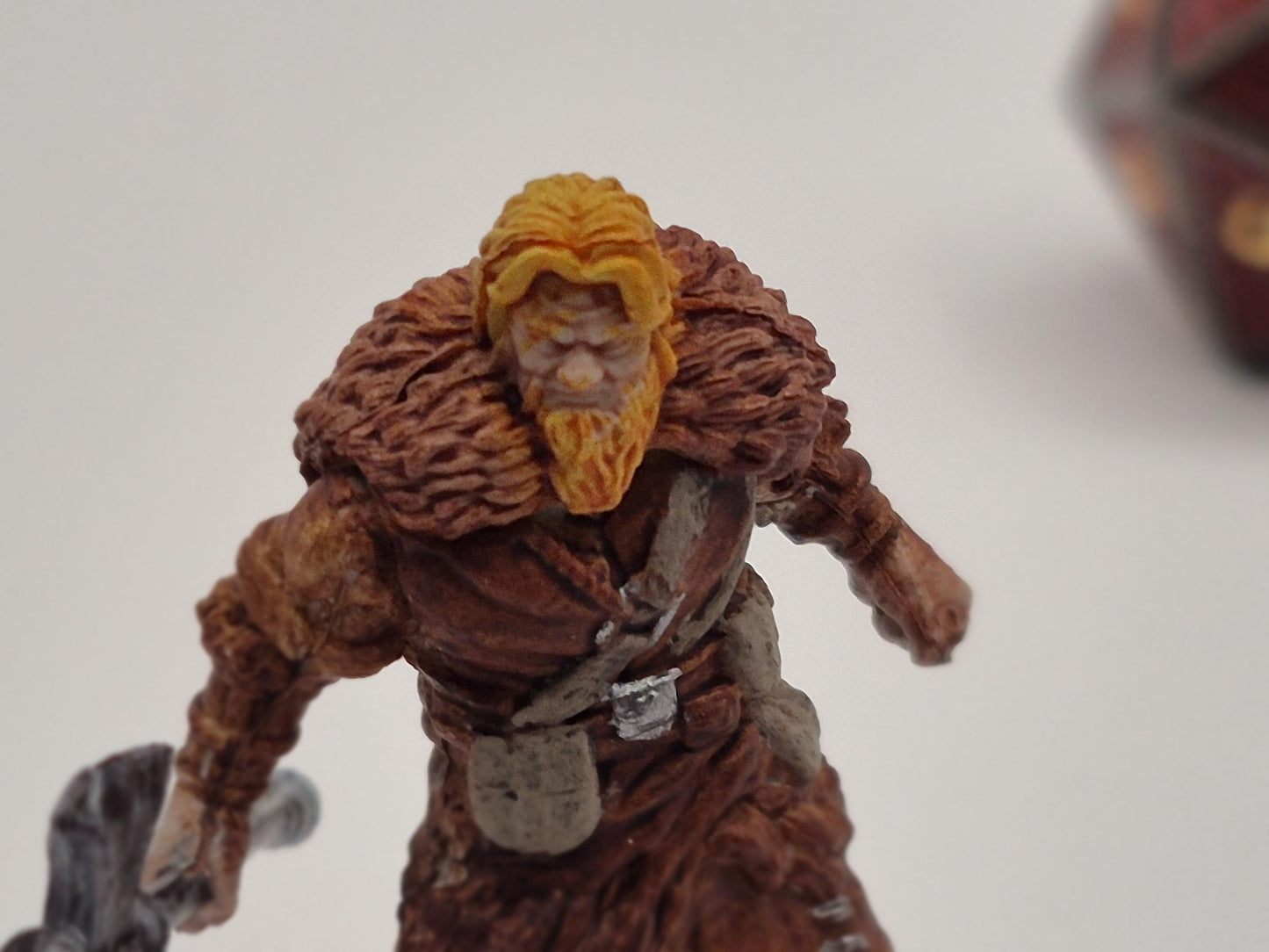 Human Barbarian Miniature: Double-Headed Axe, Fury of the Battlefield