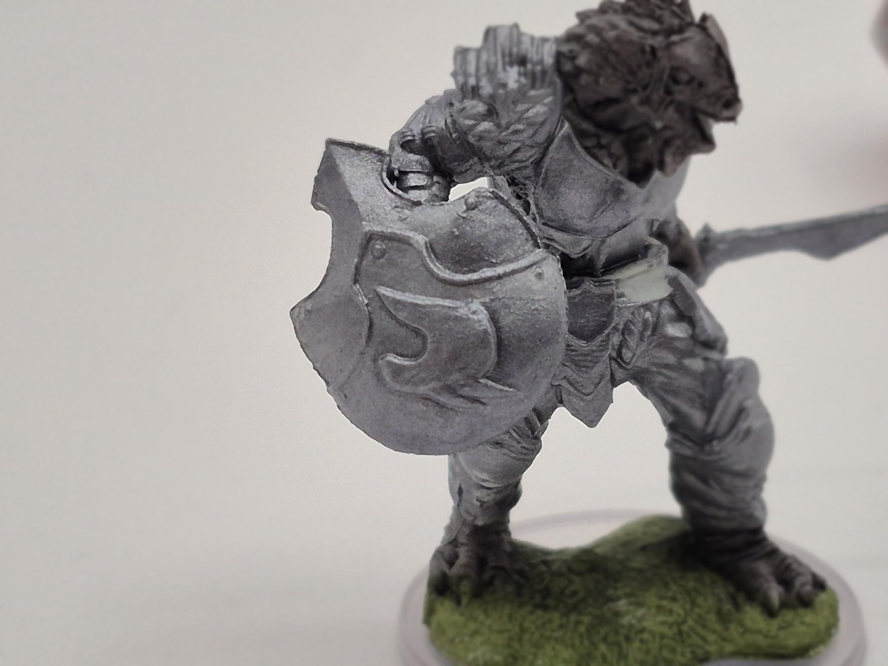 Dragonborn Fighter Miniature, Steel Clad Warrior