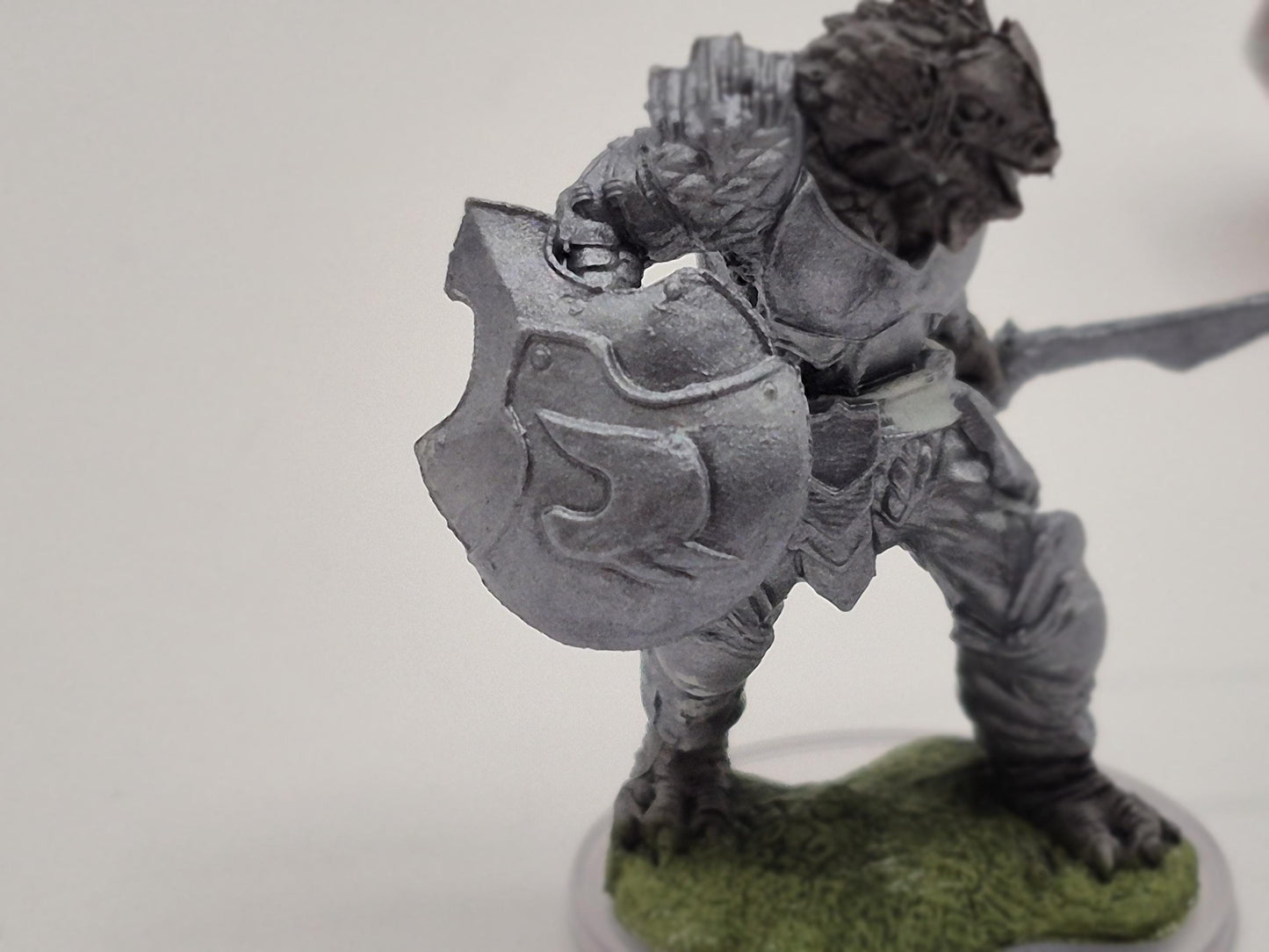 Dragonborn Fighter Miniature, Steel Clad Warrior