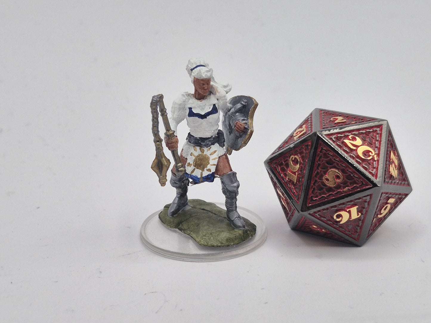 Kalashtar Cleric Miniature: Divine White & Gold